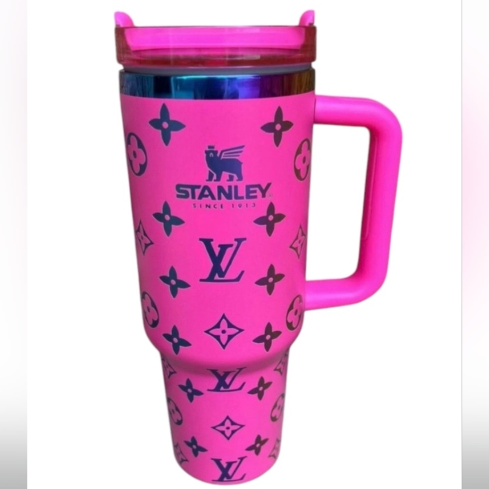 Pink Laser Stamped Stanley  design Tumbler 40 OZ - Picture 2 of 2